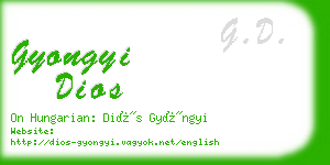 gyongyi dios business card